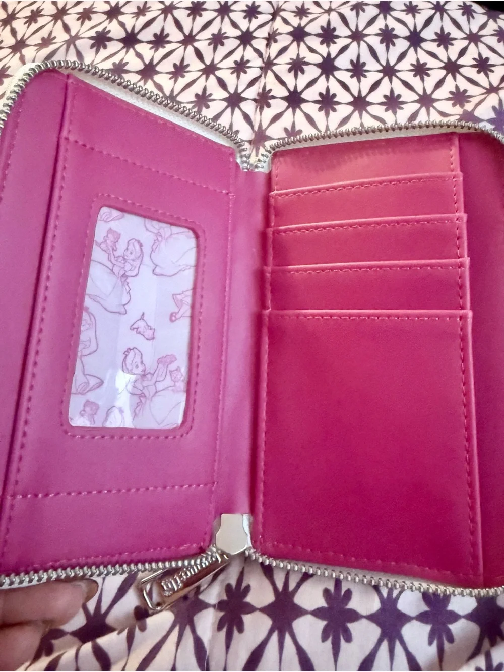 Disney Alice in Wonderland Sequin Zip Around Wallet – New Without Tags